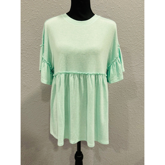 Cherish Mint Green Loose Fit Women's T-Shirt NWT - Picture 1 of 4